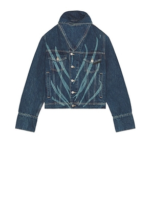 Bianca Saunders Grass Jacket in Denim - Blue. Size L (also in S, M, XL/1X).