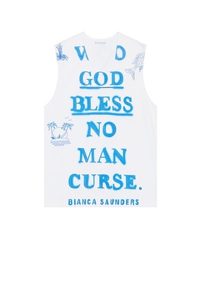 Bianca Saunders Blessed Top in White - White. Size L (also in M, XL/1X).