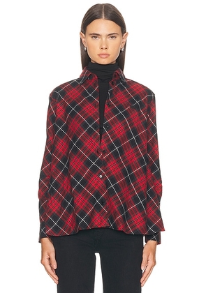 Burberry Heidi Top in Poppy IP Check - Red. Size 6 (also in 4).