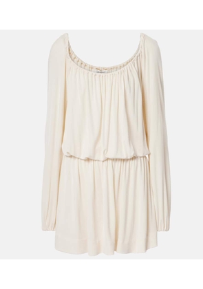 Saint Laurent Ruffled jersey minidress