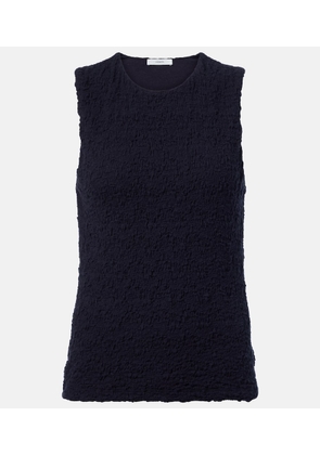 Vince Smocked cotton-blend top