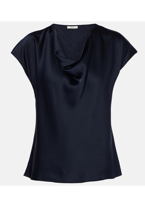 Vince Draped silk satin top