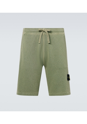 Stone Island Compass cotton fleece shorts