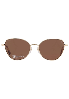 American Optical Polarized Brown Cat Eye Ladies Sunglasses WHITNEY-P 1 55