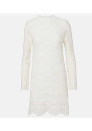 Tom Ford Knitted scalloped cotton and silk minidress