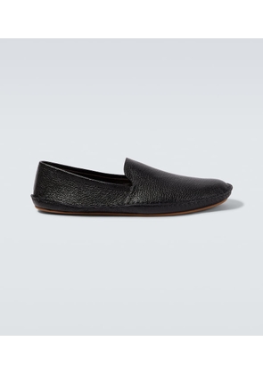 The Row Vasko leather slip-on shoes