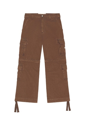 ERL Zip-Off Cargo Pants Woven in Brown - Brown. Size L (also in S, M, XL/1X).