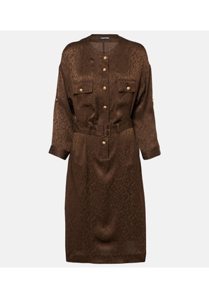 Tom Ford Silk jacquard midi dress