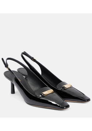 Ferragamo Patent leather slingback pumps