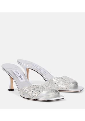 Jimmy Choo Skye 70 embellished satin mules