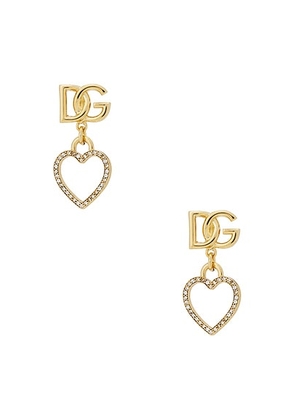 Dolce & Gabbana Logo Earrings in Gold - Metallic Gold. Size all.