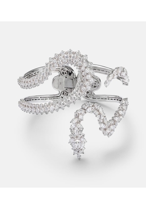 Yeprem Y-Couture 18kt white gold cuff bracelet with diamonds