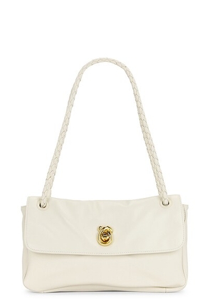 Bottega Veneta Soft Crossbody Bag in Sea Salt & Muse Brass. Size all.