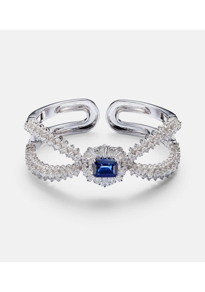 Yeprem Reign Supreme 18kt white gold bangle with diamonds and sapphire