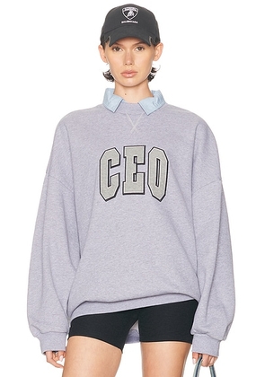 Balenciaga Shirt Crewneck Sweater in Heather Grey - Grey. Size 4 (also in ).