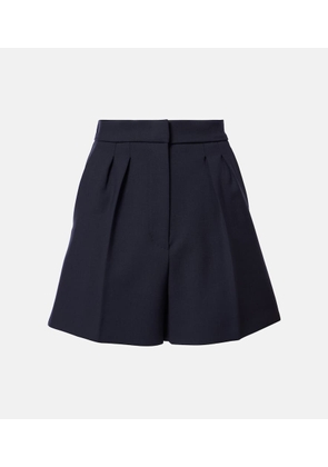 Max Mara Zic high-rise wool-blend canvas shorts