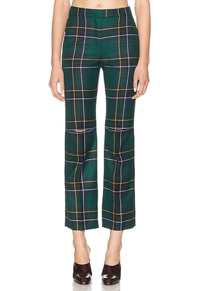 McQueen Wool Pant in Navy  Green  & Yellow - Green. Size 38 (also in 36).