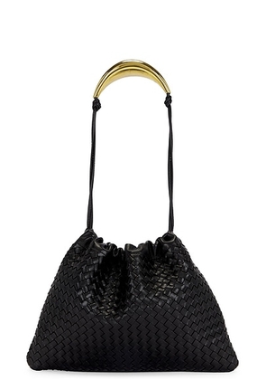 Bottega Veneta Intrecciato Dustbag in Black & Muse Brass - Black. Size all.