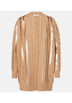 Max Mara Mirco sequined wool and cashmere cardigan