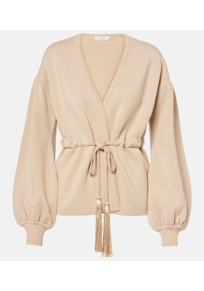 Max Mara Tiberio belted virgin wool cardigan