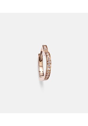 Repossi Antifer Heart Small 18kt gold single hoop earring with diamonds