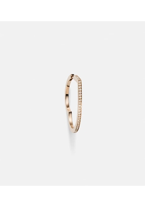 Repossi Antifer Heart Large 18kt rose gold single hoop earring with diamonds