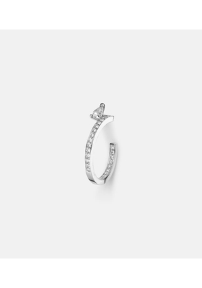 Repossi Serti Sur Vide 18kt white gold single hoop earring with diamonds