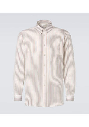 Saint Laurent Cassandre striped cotton poplin shirt
