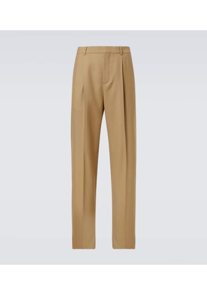 Saint Laurent High-rise wool gabardine tapered pants