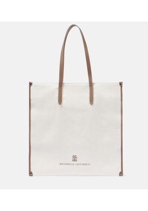 Brunello Cucinelli Leisure Large canvas tote bag