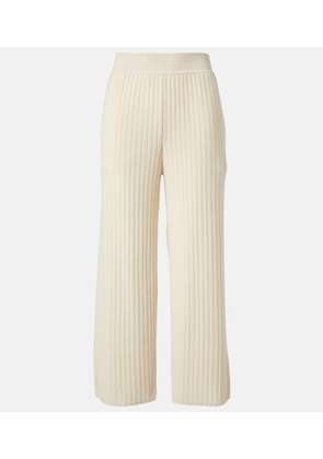 Loro Piana Coste ribbed-knit cropped cashmere pants
