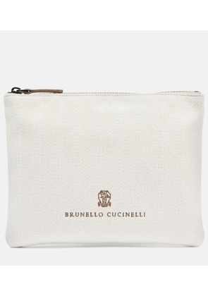 Brunello Cucinelli Leisure Small canvas clutch