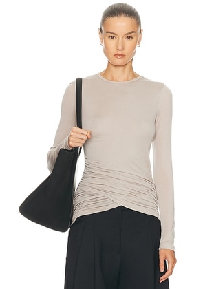 AGOLDE Eve Twist Tee in Dolphin - Grey. Size S (also in ).