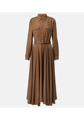 Loro Piana Lela asymmetrical silk shirt dress