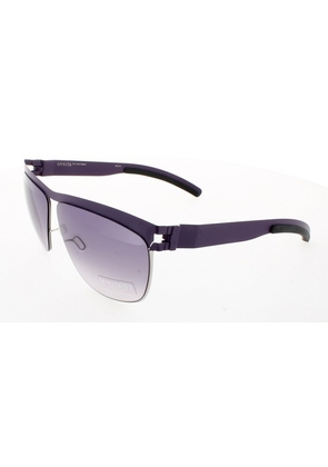 Mykita NO1 SUN-XENIA-SILVER VIOLET Violet Gradient Rectangular Unisex Sunglasses NO1 SUN-XENIA 107 62