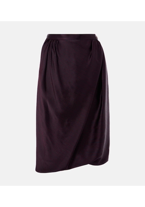 Vivienne Westwood Drunken striped draped checked midi skirt