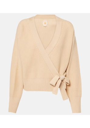 Jardin des Orangers Wool and cashmere wrap cardigan
