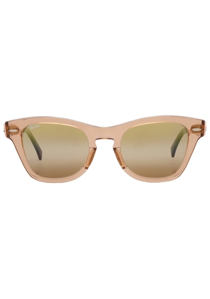 Ray Ban Gold Gradient Mirror Square Unisex Sunglasses RB0707SM 6449G7 50