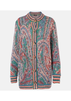 Etro Paisley mohair-blend jacquard cardigan