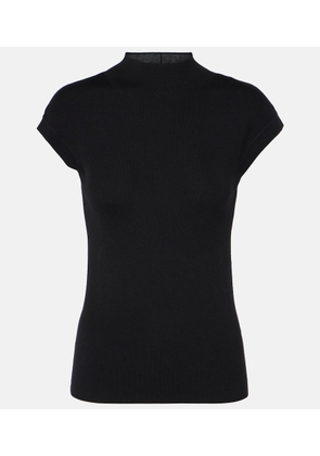 Jardin des Orangers Ribbed-knit high-neck wool top