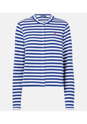 Polo Ralph Lauren Striped cotton-blend terry cardigan
