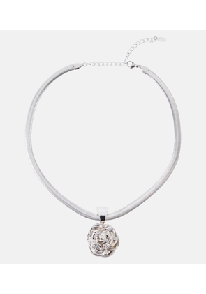 Magda Butrym Floral crystal-embellished pendant necklace