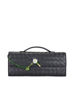 Bottega Veneta Andiamo Clutch in Ardois  Daisy Flower  & Muse Brass - Black. Size all.
