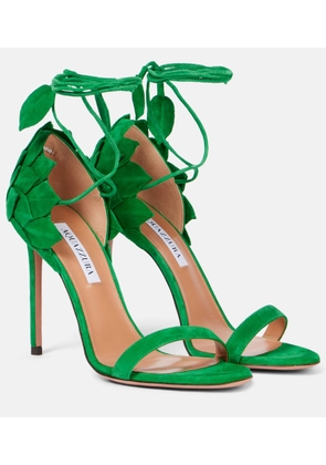 Aquazzura Hibiscus 105 suede sandals