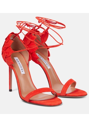 Aquazzura Hibiscus 105 suede sandals