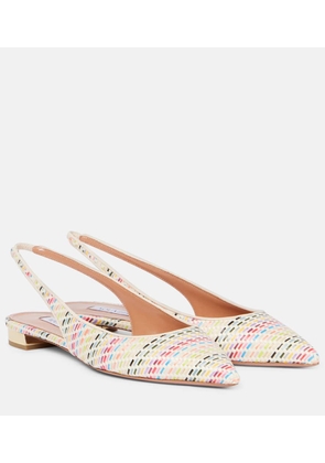 Aquazzura Purist Sling woven slingback flats