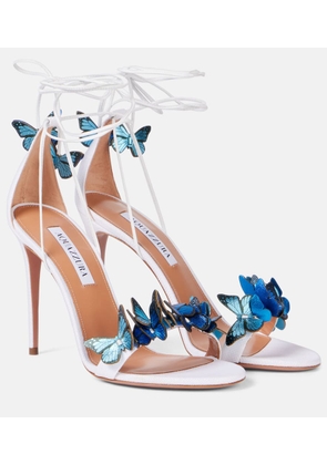 Aquazzura Papillon 105 leather sandals
