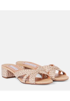 Aquazzura Sundance Beach 35 raffia mules