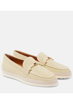 Tod's T Ring suede driving shoes
