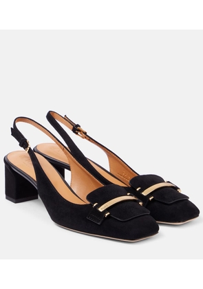Tod's 50 suede slingback pumps